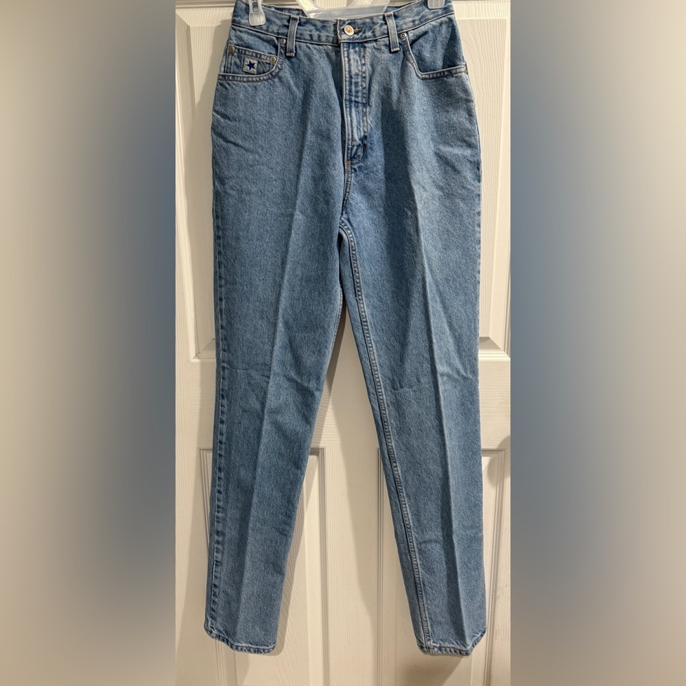 VTG Rockies Slim Fit Super High Rise Classic Blue Jeans Yellowstone Ranch Rodeo